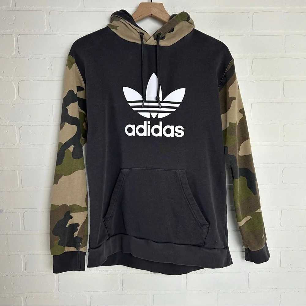 Adidas Trefoil Hoodie with Camo Sleeves - Picture 1 of 3